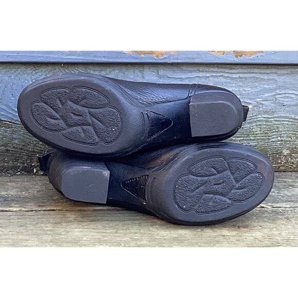 Born Black LeatherChelsea Ankle Boots Block Heel 3” 3/4” Platform US 7.5 EU 38.5 - Picture 8 of 8